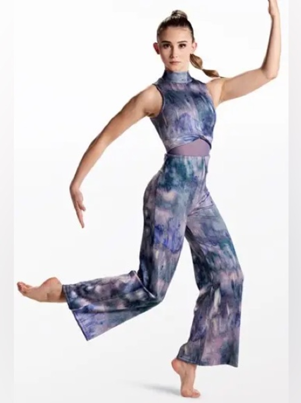 Weissman dance costume Lost In Yesterday 16686 CL child large blue one piece